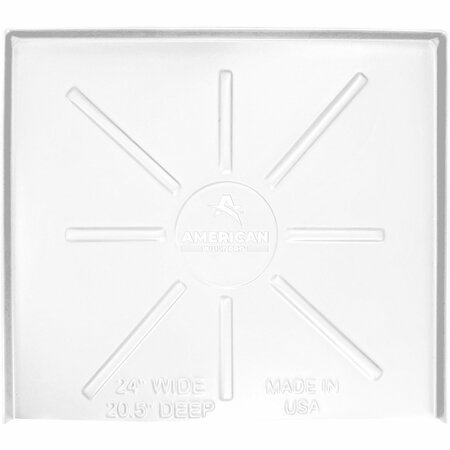 AMERICAN BUILT PRO Dishwasher Drain Pan - Open-Ended Directs Wtr Upfront for Leak Detection  - 24 inch x 20.5 inch, Wht DWP-1W